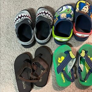 Sperry Kids Brown and Green Sandals Set